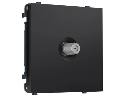 MS813050 Комплект механизма ТВ-розетки SAT (Черный матовый) Ambrella Volt QUANT PRO MS813050
