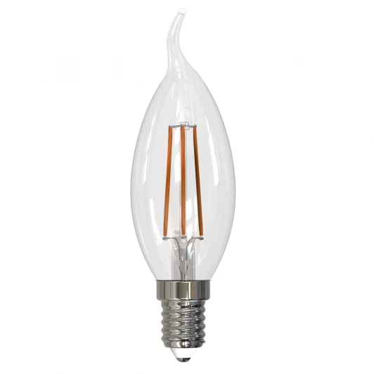LED-CW35-9W/4000K/E14/CL/DIM GLA01TR картон Лампочка светодиодная свеча на ветру прозрачная E14 9W 4000K Uniel LED-CW35-9W/4000K/E14/CL/DIM GLA01TR