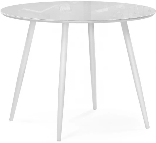 516541 Стеклянный стол Notta Абилин 90х76 ультра белое стекло / белый матовый 516541