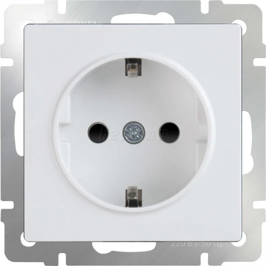 WL01-SKGS-01-IP44 Розетка встраиваемая с заземлением и шторками Werkel, белый