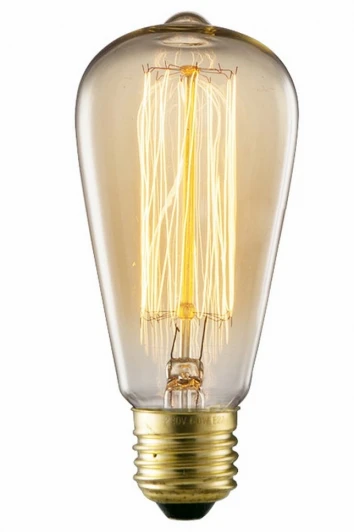 ED-ST64-CL60 Лампочка накаливания E27 60W 220V 350 lm 2700K теплое свечение Arte Lamp Bulbs ED-ST64-CL60
