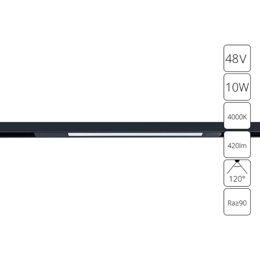 A7263PL-1BK Трековый светильник магнитный 48V Arte Lamp Optima A7263PL-1BK (LED)