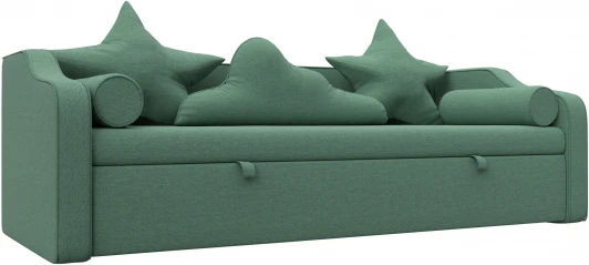 123679 Диван детский прямой Рико (Зеленый/Рогожка) Лига Диванов арт.123679