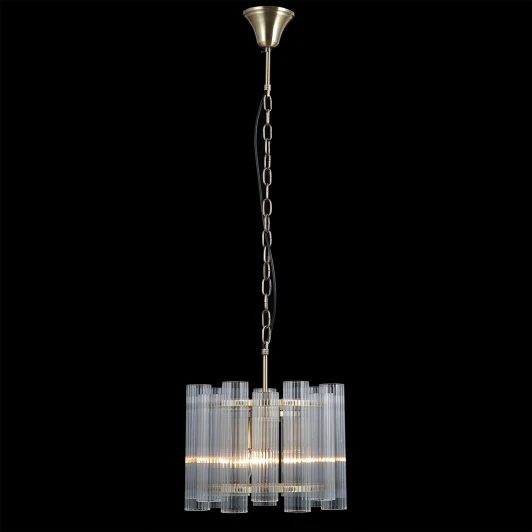 IL0686-3PSQ-24 AB LYRA Подвесная люстра ILLUMICO IL0686-3PSQ-24 AB LYRA (220V, хрусталь, на цепи)