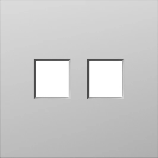 DS86937 Накладка 2-я для розеток RJ45,TV,SAT, сталь Donel S08 DS86937