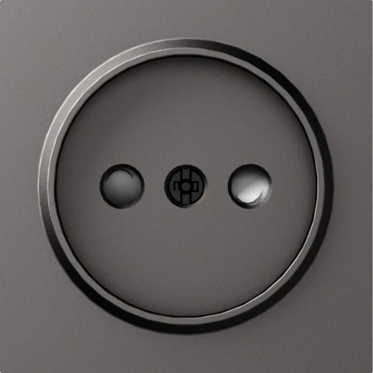 DE21645 Накладка для розетки без заземления, со шторками 16A 250 В~, матовый титан IP30 Donel A07 DE21645