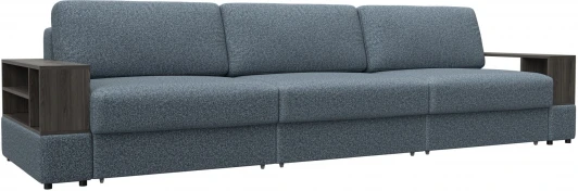 129088 Диван прямой с 2 полками Лига-055 НПБ Лонг Лига Диванов (Велюр) арт.129088