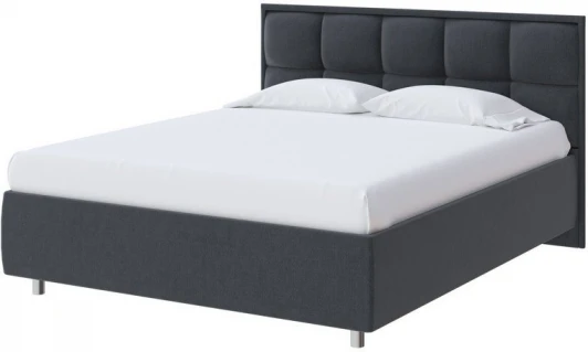 1923073 PROxSON Кровать Chessy без основания (Ткань: Рогожка Тетра Графит) 90x200