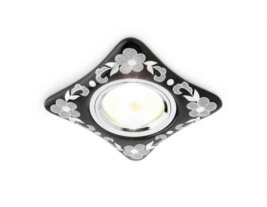 D2065 BK/CH Встраиваемый точечный светильник Ambrella Дизайн С Узором И Орнаментом Гипс D2065 BK/CH
