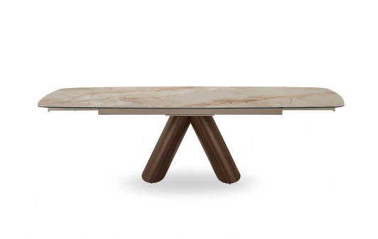 SENTI2463 Стол SENTI 2463 (180-270) глянцевая керамика ТОСКАНЕ/орех ESF 5893