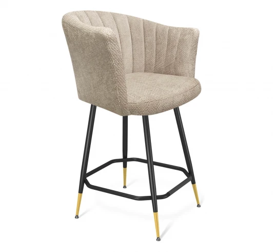 7612985002 Стул полубарный SHT-ST42-1/S148-1 милк/черный муар/золото 7612985002