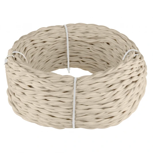 Ретро кабель витой  2х2,5  (песочный) 20м Werkel Ретро кабель витой 2х2,5 (песочный) 20м (a044157)