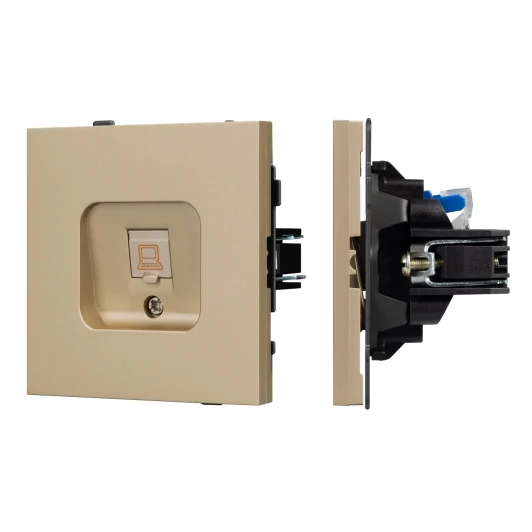 054592 Механизм компьютерной розетки SCT-TENDO-MPC1-SFPL-GD (RJ-45, CAT6) (Arlight, Матовый песочный) 054592