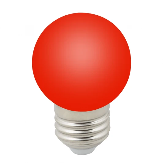 LED-G45-1W/RED/E27/FR/С Лампочка светодиодная шар красная E27 1W Volpe LED-G45-1W/RED/E27/FR/С