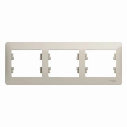 GSL000903 Рамка на 3 поста (молочный) Systeme Electric Glossa GSL000903