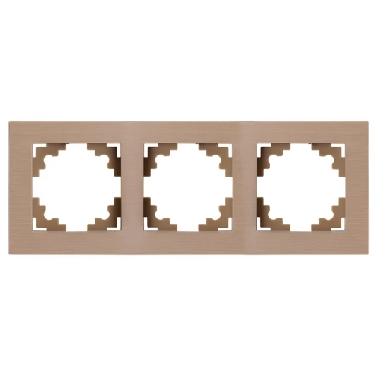 50018 Рамка на 3 поста (шампань) Stekker Катрин 50018