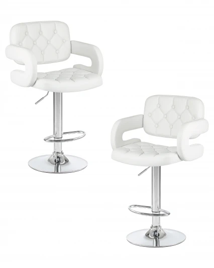 LM-3460-N_CH-M_EL-white Набор 2 шт стул барный DOBRIN TIESTO (белый)