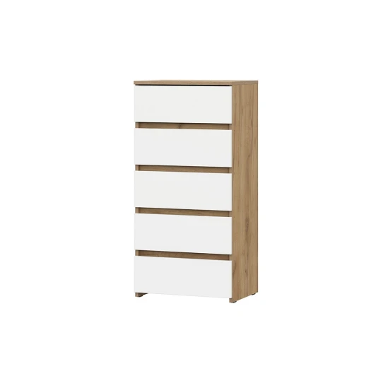 00-00196746 Комод Арника Некст 1 (5 ящиков), Дуб Золотой, Белый