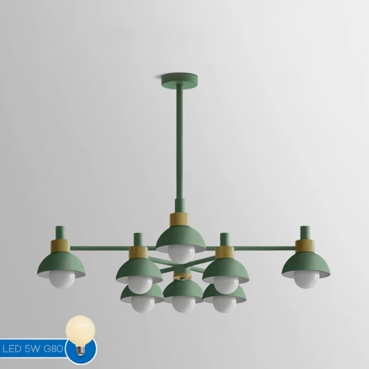 FANTA_A01 Люстра на штанге Fanta A 8 Lights Green ImperiumLoft Fanta_A01 (193150-26) (220V)