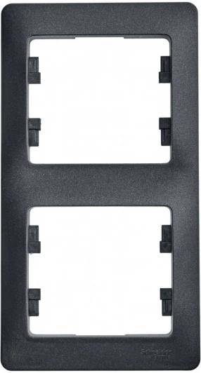 GSL000706 Рамка на 2 поста (антрацит) Systeme Electric Glossa GSL000706