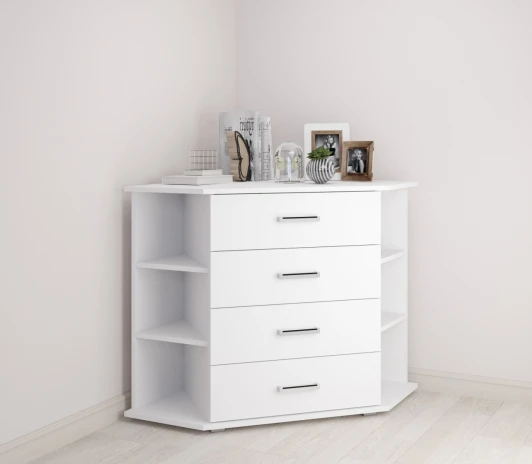 00-00028774 Комод ТЭКС угловой Катрин 7, белый