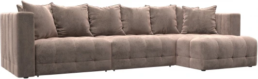 128819 Диван угловой Лига-052 НПБ Лонг угол универсальный Лига Диванов (Велюр) арт.128819