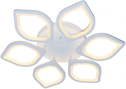 10216/6LED 92W Потолочная люстра светодиодная Lotus 10216/6 LED 92W White