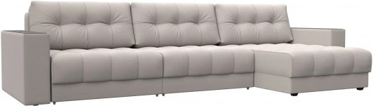 128514 Диван угловой с декором Лига-049 НПБ Лонг Лига Диванов (Замша) арт.128514