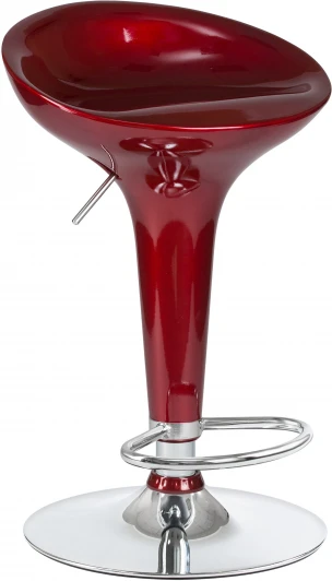 1004-LM BOMBA,  цвет сиденья бордовый металлик, цвет основания хром Стул барный BOMBA (бордовый металлик)