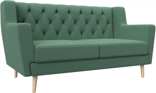 123183 Диван кухонный прямой Брайтон 2 Люкс (Зеленый/Рогожка) Лига Диванов арт.123183