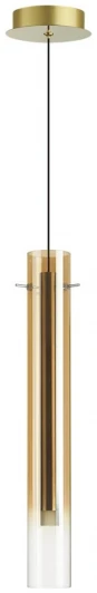 5061/5LB Подвесной светильник Odeon Light Shiny 5061/5LB PENDANT золотой/янтарный/металл/стекло LED 4W 3000K (220V, на проводе, круглые)
