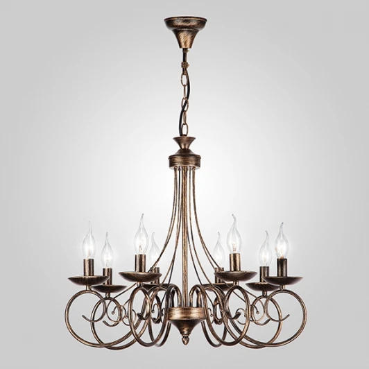 22404/8 черный с золотом Подвесная люстра Eurosvet 22404 22404/8 черный с золотом