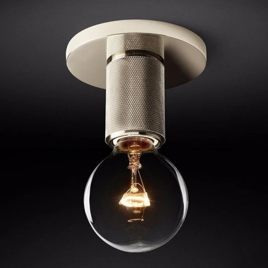 48.071 Настенно-потолочный светильник Rh Utilitaire Socket Flushmount Silver ImperiumLoft 48,071 (220V)