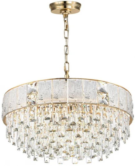 5070/12 Подвесная люстра Odeon Light Fiesta 5070/12 золото/прозрачный/матовый/металл/хрусталь/стекло E14 12*40W (220V, на цепи)