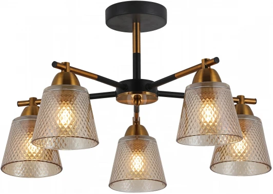 IL8226-5COU-79 BK GD Потолочная люстра на штанге ILLUMICO IL8226-5COU-79 BK GD