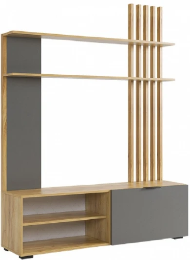 570022 Компьютерный стол Woodville Бери дуб крафт золотой / графит арт.570022