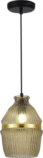 SL1661.403.01 Светильник подвесной ST Luce Cocoon SL1661.403.01 Черный/Янтарный E27 1*40W (220V, на проводе, круглые)