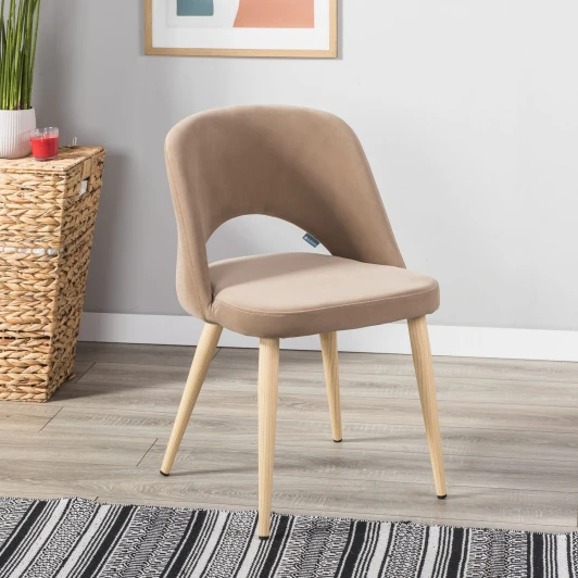 410120131h_Diag beige_н.дуб Стул R-Home Lars Diag beige/нат.дуб