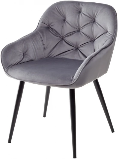 UDC9051BLV14 Стул M-City BREEZE BLUVEL-14 GREY, велюр/ черный каркас