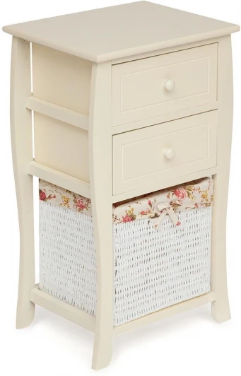 10643 Тумба с корзиной и 2 ящиками secret De Maison ARC 2 ( mod. HX16-827 S ) butter white (слоновая кость) (дерево павловния, мдф)