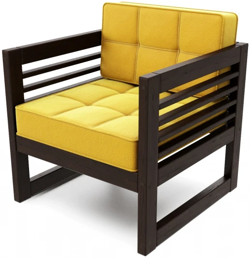 21920 Кресло Arsko Сега венге велюр желтый