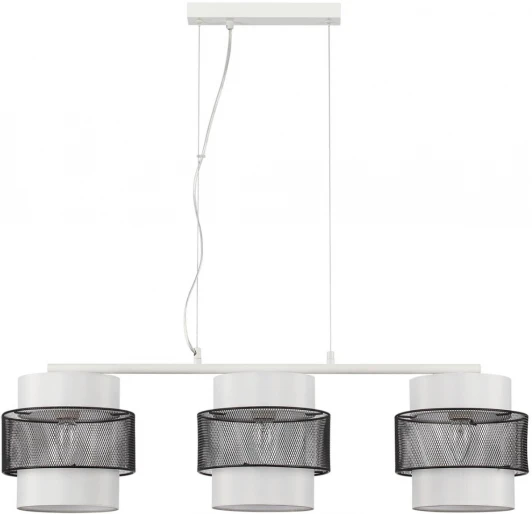 8002/3A Подвесной светильник Lumion Animaisa 8002/3A белый, черный металл/металл, текстиль Е27 3*60W 220V (на проводе)