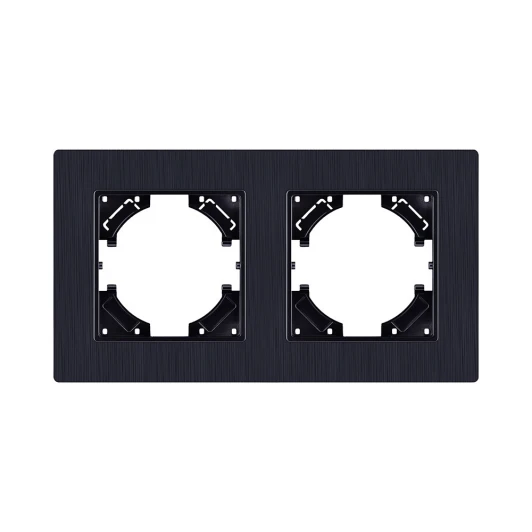 EP2BK Рамка 2-постовая черный Kollinger Eleganz Plex EP2BK
