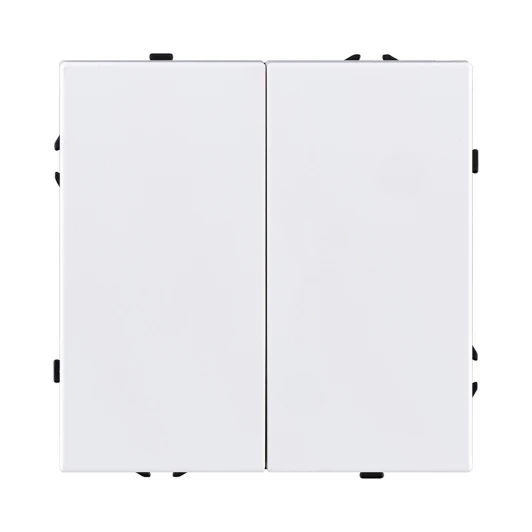 EC-004WH Выключатель 2-клавишный 10А/250В белый матовый Kollinger Eclipse EC-004WH