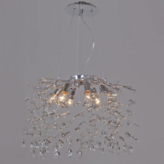 08180-0.4-06 CR Подвесная люстра хрустальная Reluce 08180-0.4-06 CR (220V, на тросе)