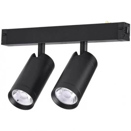 AM590 2X10W 4000K BK Трековый светильник однофазный светодиодный 220V 2X10W AM Group PLAIN CYLINDER AM590 2X10W 4000K BK