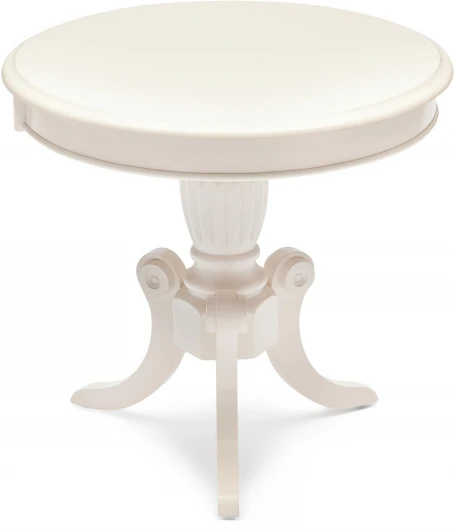 12488 Стол MEEN (MO-ET) дерево гевея/мдф, 59х59х55см, ivory white (слоновая кость 2-5) Tetchair 12488