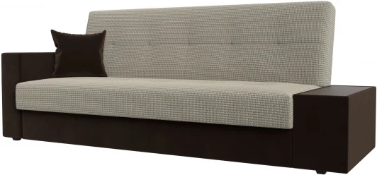 118533 Диван-книжка Лига-020 стол справа (Корфу 02,Коричневый/Рогожка) Лига Диванов арт.118533