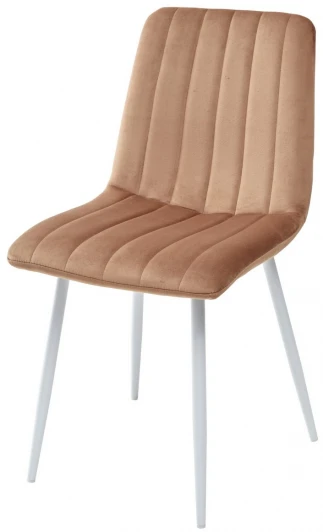 UDC7066G10872WHT Стул DUBLIN G108-72 тоффи, велюр / белый каркас