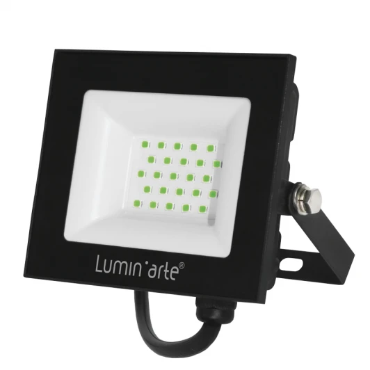 LFL-30W/07 Светодиодный прожектор 30Вт зеленый цвет свечения IP65 Lumin'arte LFL-30W/07